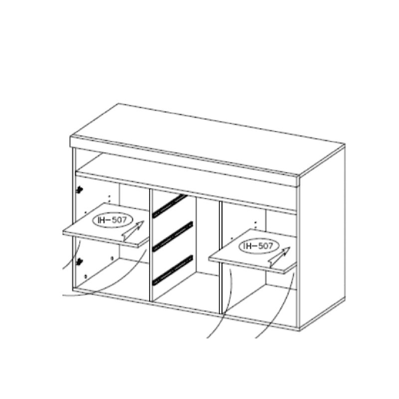 Davany 132cm Sideboard, White