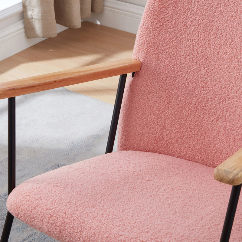 Chaise d'appoint moderne à bascule confortable pour chambre de bébé, chambre à coucher et salon, Rose
