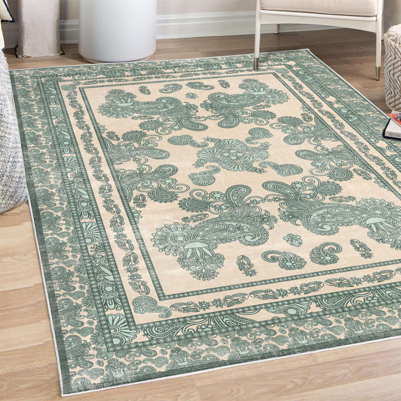 Tapis décoratif Boho, Rectangle 4 pi x 5 pi 5 po