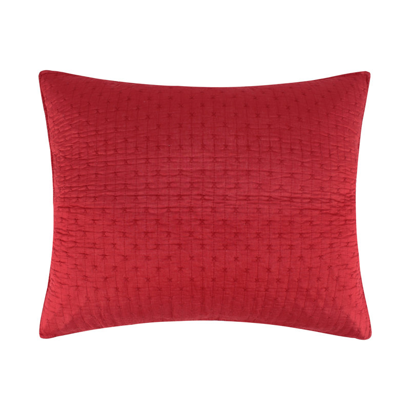 Cross Stitch Chili Red Standard Sham