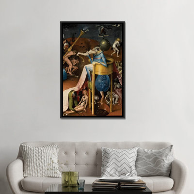 «Détail du Prince de l'enfer, le jardin des délices, 1490-1500», reproduction sur toile