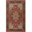 Tapis unique en coton 6 pi 1 po x 4 pi 1 po orange et rouille