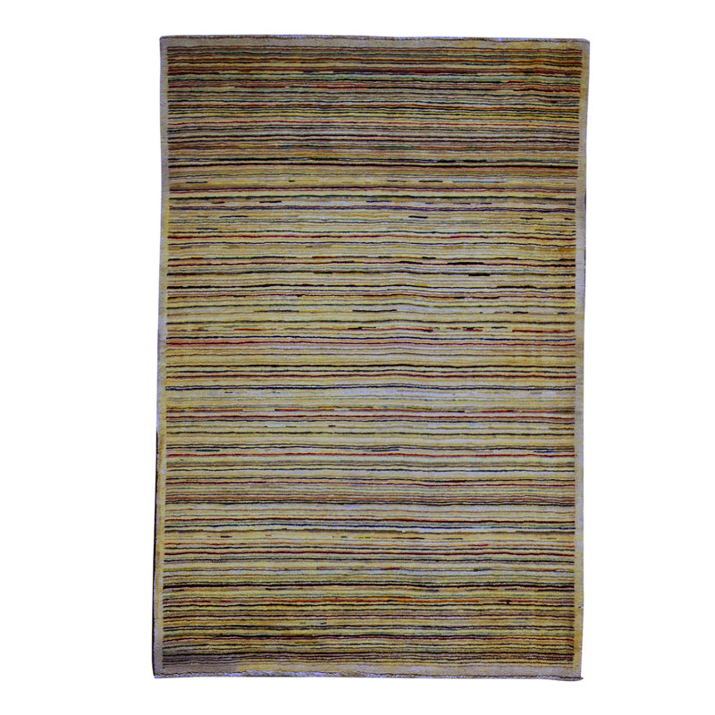 Hand-Knotted High-Quality Brown/Yellow/Blue Area Rug