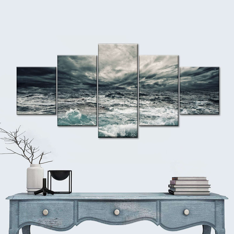 Impression murale sur toile Stormy Wall Art, H 42 po x l 92 po x P 1,25 po