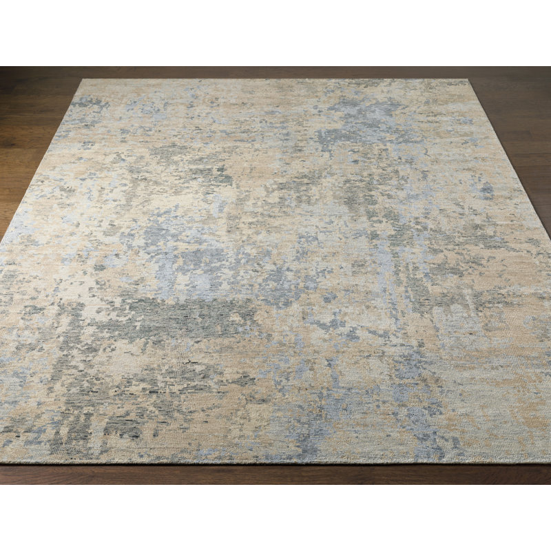 Refki Performance Wool Abstract Indoor Rug, Rectangle 9' x 12'