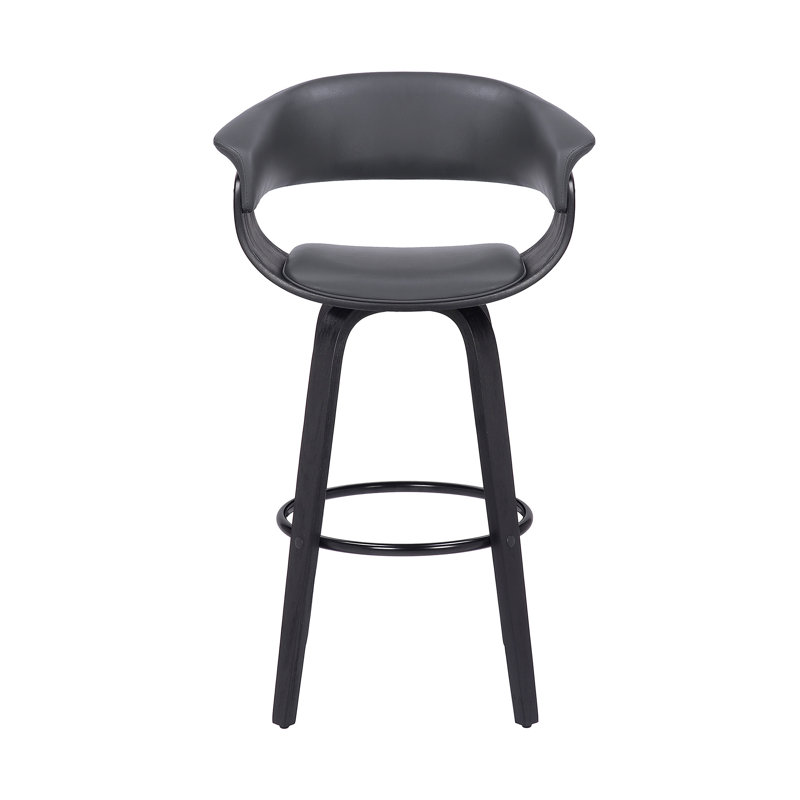 Tabouret de comptoir pivotant 27 po Gauss, Tabouret de comptoir avec siège d'une hauteur de , Gris