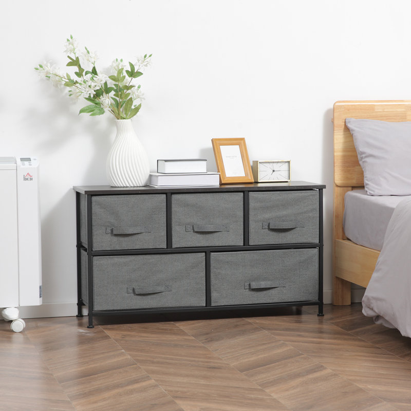 Commode de rangement Admer, Gris foncé