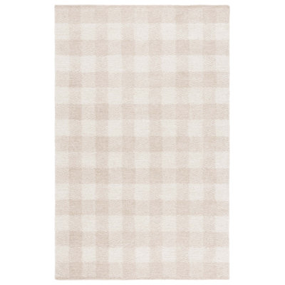 Genre 801 Hand Tufted 80% Wool; 18% Cotton; 2% Fiber Checkered Rug