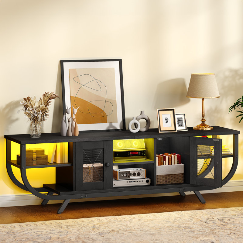Unfinished TV Stand, 45cm H x 140cm L x 35cm W, Black