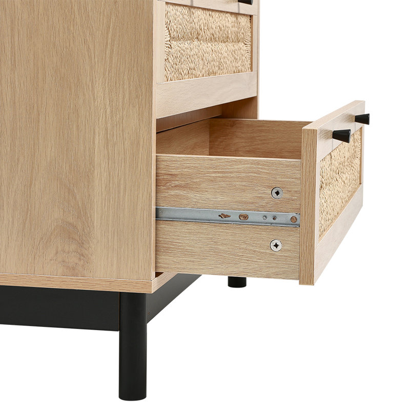 77cm W Manufactured Wood Bedside Table