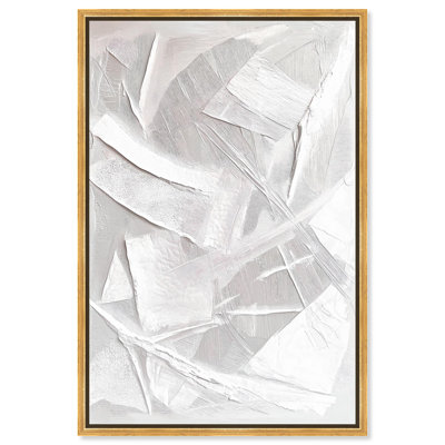 «Thick White Texture II», art mural blanc sur toile 