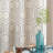 Linen Textured Honeycomb Embroidered Design Living Room Curtain Drapes-1214143566-1214143553