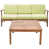 Green Cushion/Natural Frame