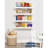Nursery Floating Book Shelves Set Of 4, Scalloped Wooden Wall Shelves, White-1054550674