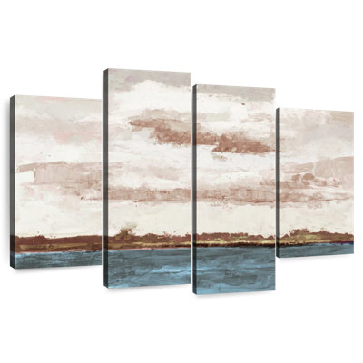 Avery, rivages nuageux et ciel rose