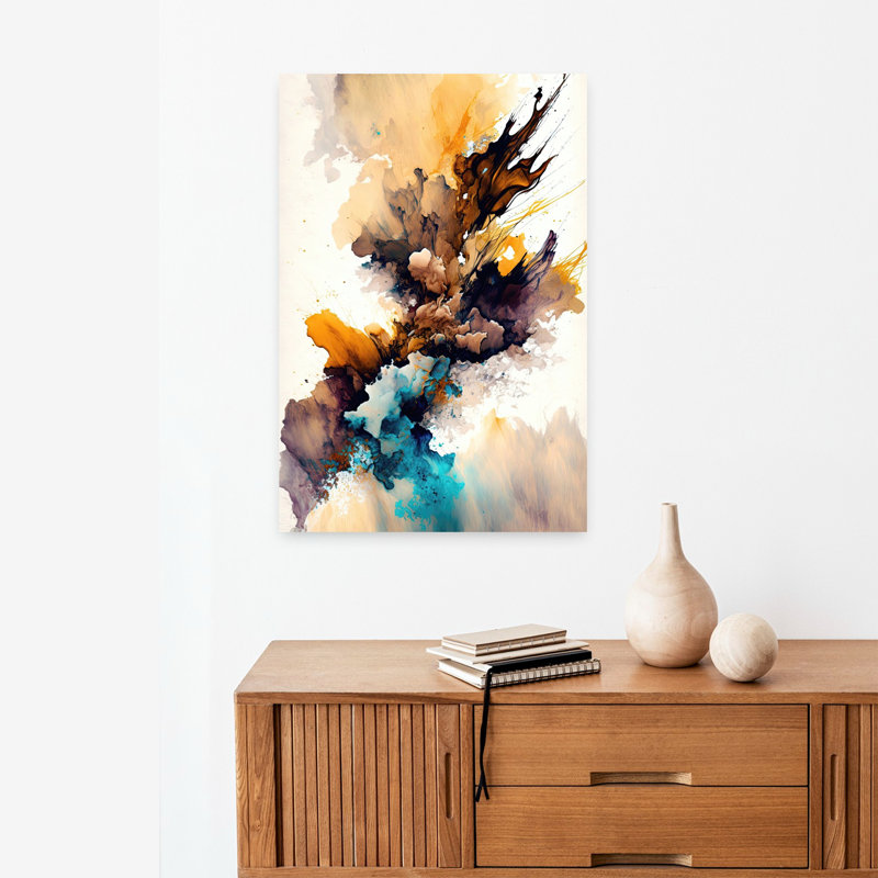 Art contemporain contemporain abstrait, H 24 po x l 16 po