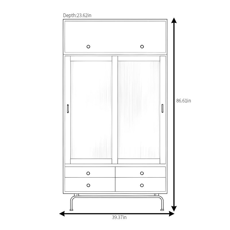 Armoire rétro noire