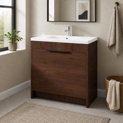 Single Bathroom Vanity with Ceramic Top