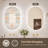 Laterrika Oval LED Lighted Bathroom Vanity Mirror Wall Mirror AntiFog Dimmable Makeup Mirror-1067124342