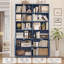 Bibliothèque standard en bois avec portes et 8 tablettes ouvertes Kirklyn-115842680