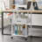 3 Tier Printer Stand with Storage Drawer Rolling Printer Table with Wheels Home Office,Retro-2116848727
