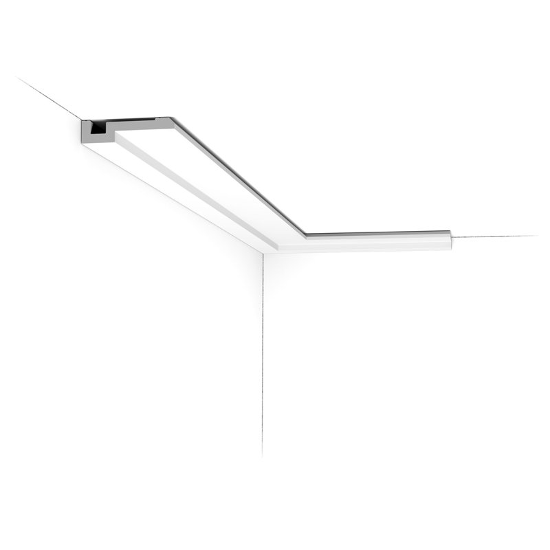 Moulure en polystyrène blanc apprêté P 3/4 po x l 3 1/4 po x L 78 3/4 po