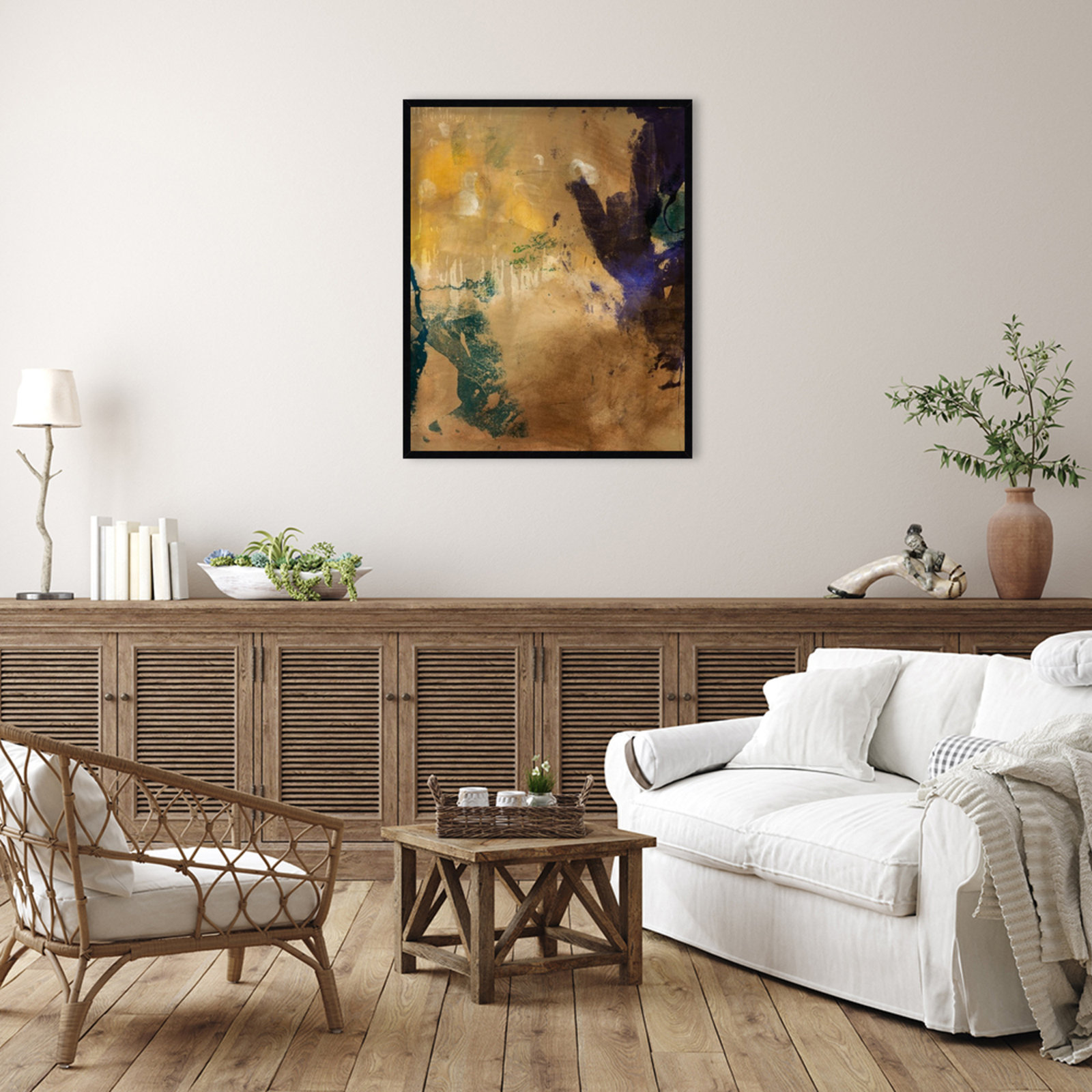 Flagler "Amber Haze No. 1" Print, 41" H x 33" W, Black