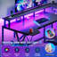 Computer Desk  55'' With Led Lights-838343011