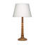 Lampe de table 31 pouces Dio, abat-jour tambour blanc, base en bois tourné-103381152