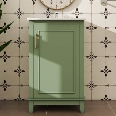 20 Inch Timeless Elegant Bathroom Vanity And Ceramic Sink Set