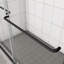 Porte de douche à dérivation, porte coulissante, avec verre trempé de 1/4 po et fini noir mat 56 à 60 po x 70 po