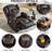 Aguilera Faux Leather Swivel Rocker Power Recliner Home Theater Chair with Cup Holders USB LED Lights-876582334