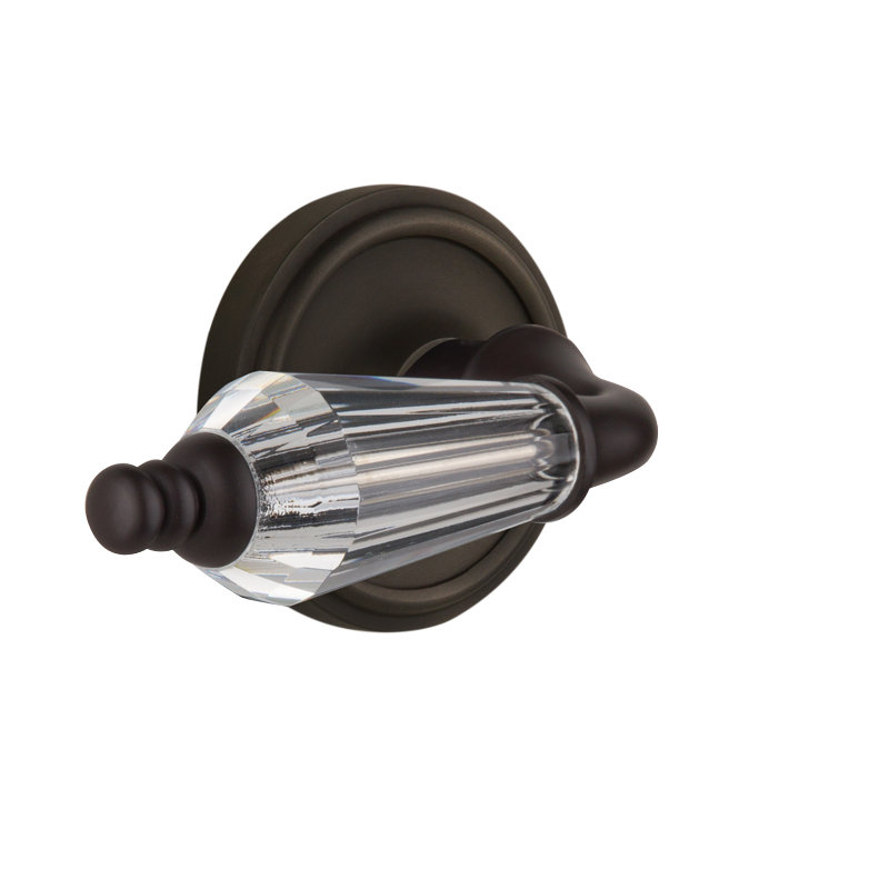Mannequin simple avec levier pour salle de bain Classic Rosette, Bronze frotté à l'huile