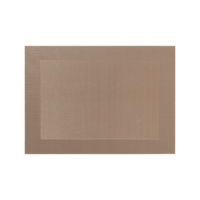 Ensemble de 4 napperons rectangulaires en vinyle, Brun / tanin