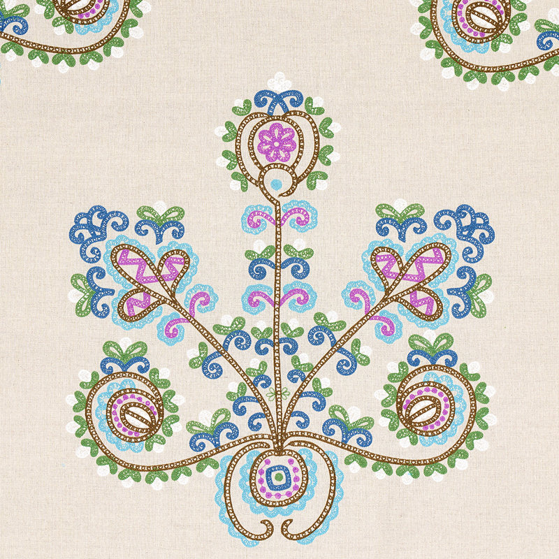 Estrella Embroidery Fabric, Jewel