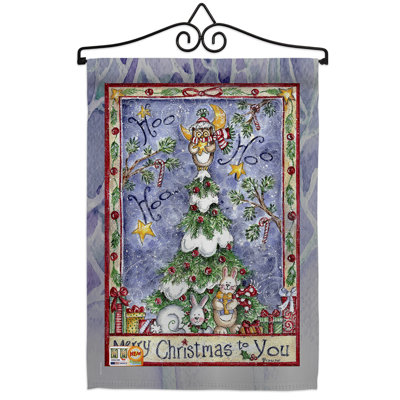 Double Sided 18.5'' H x 13'' W Polyester Christmas Flag Set