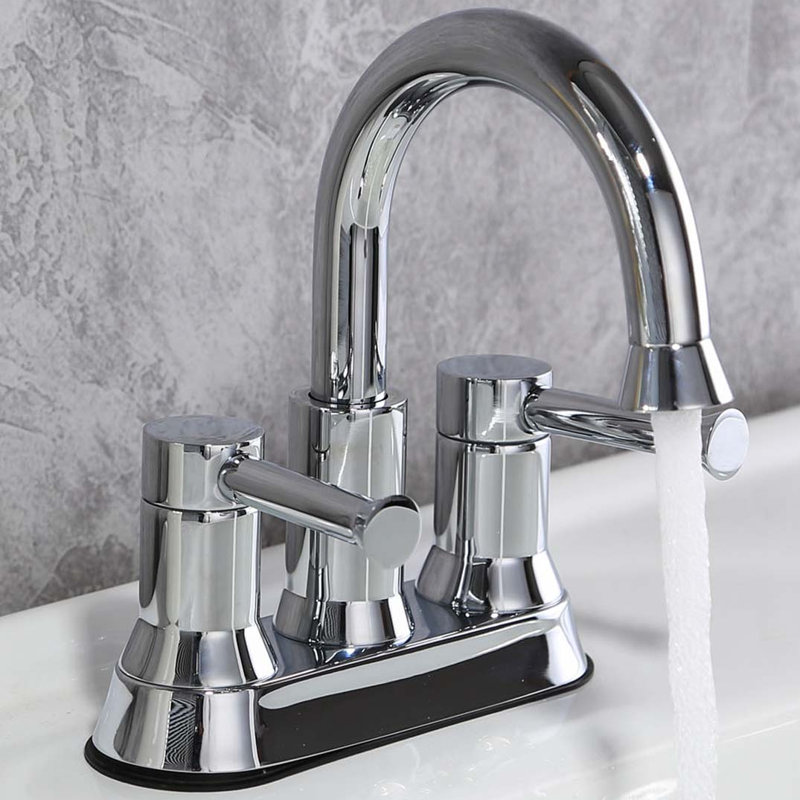 Centerset Bathroom Faucet, Chrome