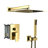 Wall Mounted Shower With 12 Inch Dual Heads - Square, Square Head Mounted, Finish-115806959