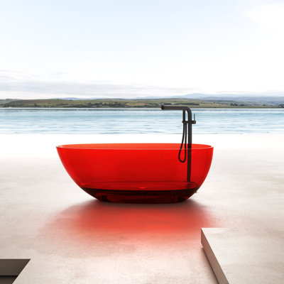 Baignoire autoportante en résine de 59 po. X 31 po.