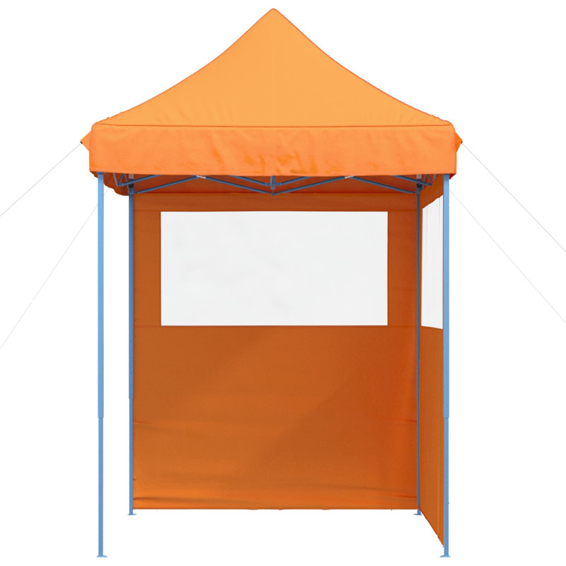 Vidaxl Foldable Tent Canopy Patio Pavilion Gazebo Pop Up Tent Marquee Canopy, 306cm H x 200cm W x 200cm D, Blue, Orange