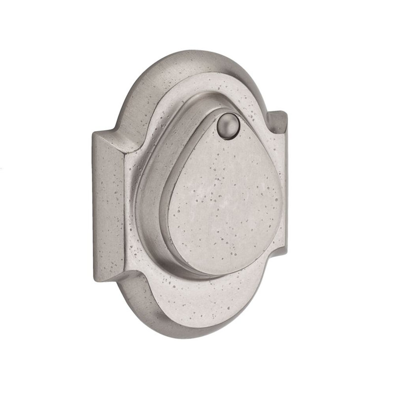 Rustic Arch Single Cylinder Deadbolt with Smartkey, White Bronze