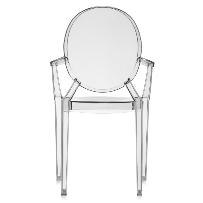 Louis Ghost Outdoor Dining Armchair, Smoke Gray
