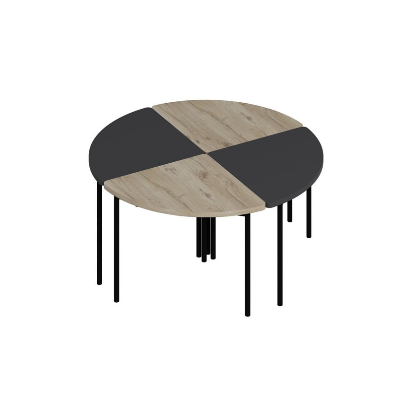 Glorias Coffee Table, Black/Walnut