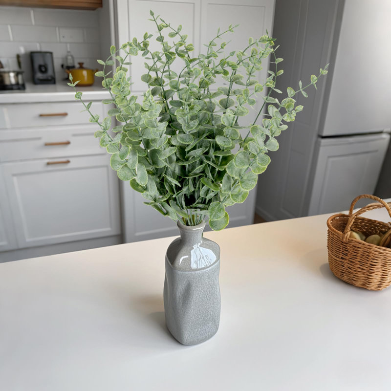 20 pièces de tiges d'eucalyptus fausses fleurs