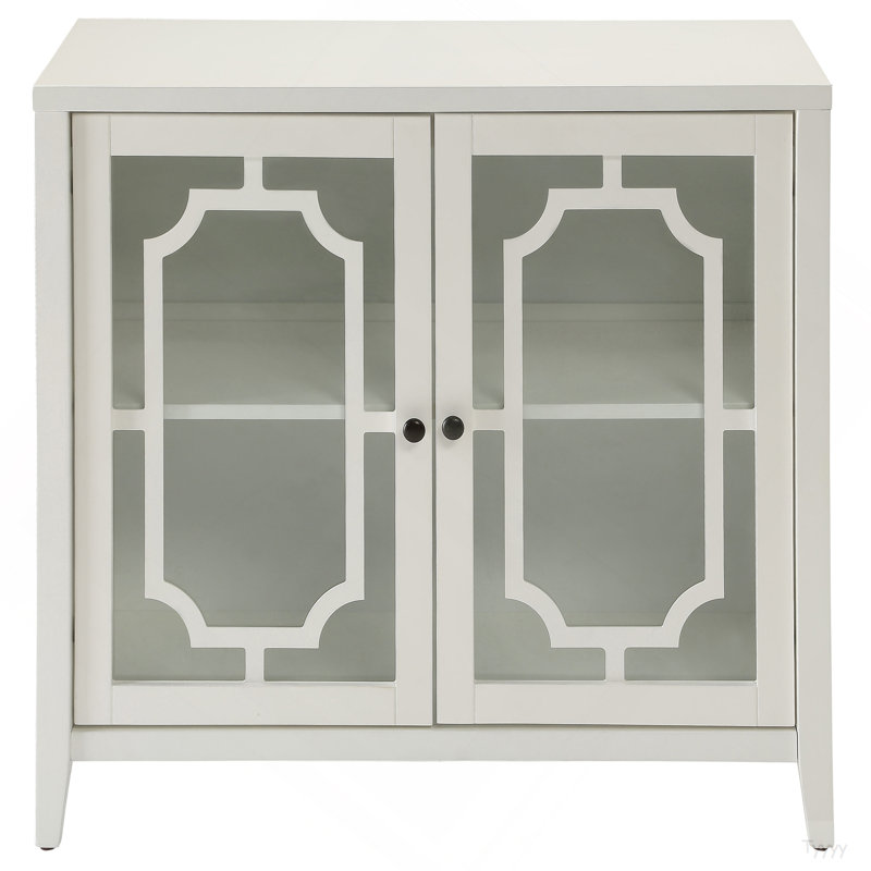 White Console Table With 2 Doors