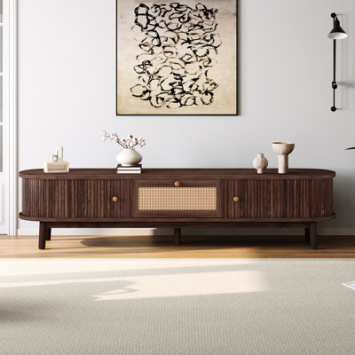 Meuble télé moderne pour 75 téléviseurs, console multimédia avec tiroir avant, et construction stable, étable de divertissement avec rangement intelligent, accessoires