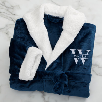 Polyester and Synthetic Fleece Gender Neutral Mid-Calf Bathrobe with Pockets and Hood for Kids
