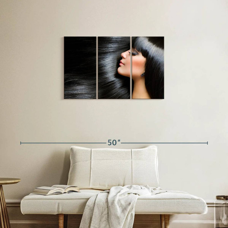 Shuttleworth Straight Black Hair, 20" H x 33" W