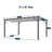 Florence  Aluminum Pergola in Gray Powder-Coated Finish with Adjustable Canopy-39493270-39493083