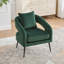 Fauteuil demi-tonneau en velours-831239452